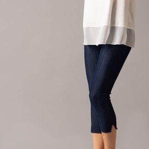 BNWT Knit Denim Pixie Cropped Jeggings, Dark rinse